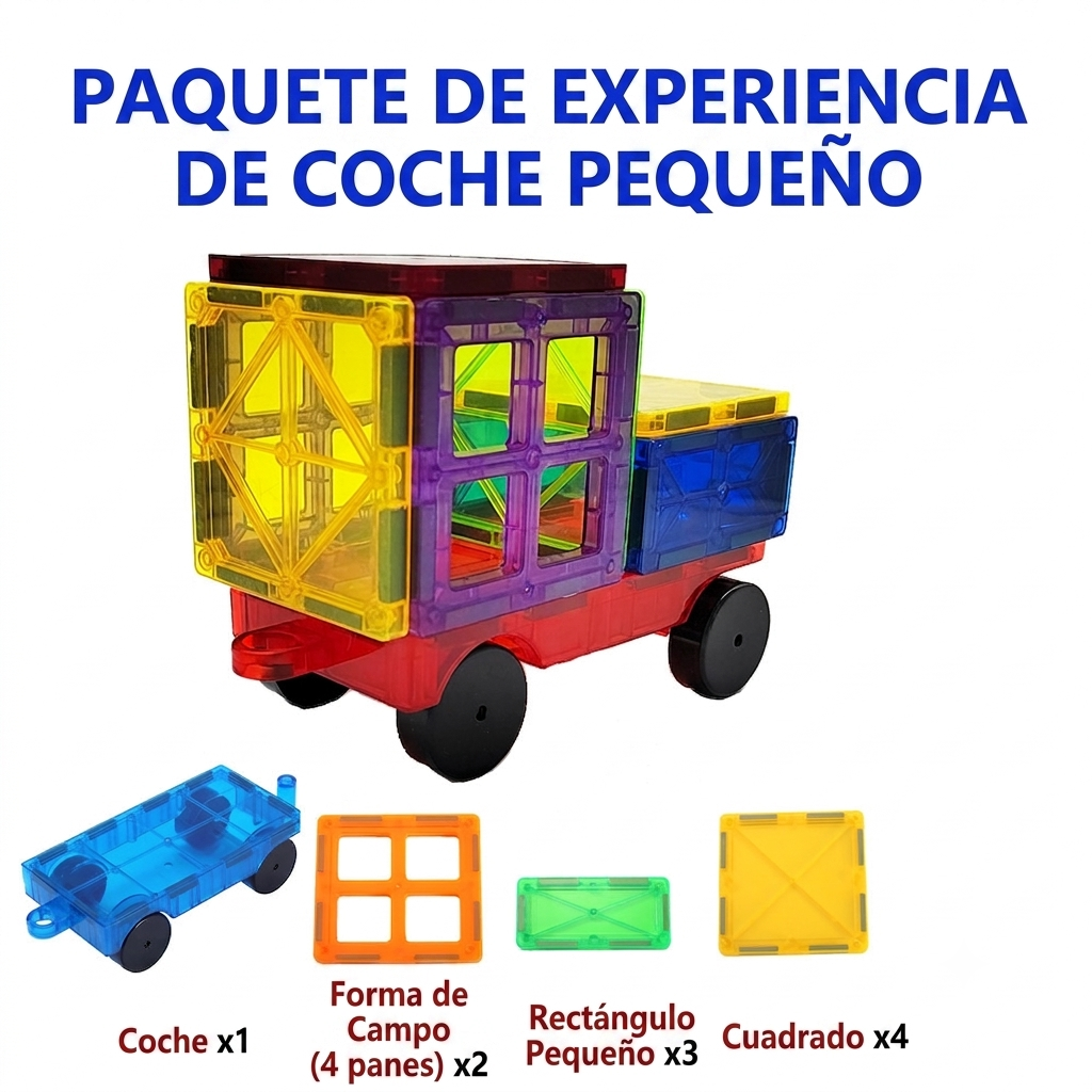 Mini Set de Bloques Magnéticos – Figura Camión (Set de Iniciación)